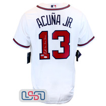 Ronald Acuna Jr. Signed Full Name White Atlanta Braves Majestic Jersey JSA Auth