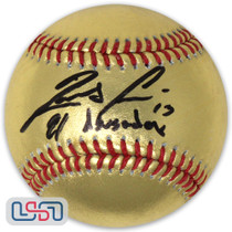Ronald Acuna Jr. Braves Signed "El Abusador" Gold Major League Baseball JSA Auth
