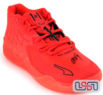 LaMelo Ball Hornets Signed Puma Red Blast-Fiery MB1 Right Shoe USA SM