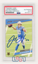 Justin Herbert Chargers Signed 2020 Panini Chronicles Prestige #303 PSA/DNA