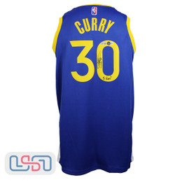 Stephen Curry Signed "3 God" Warriors NBA 75 Nike Swingman Jersey USA SM BAS