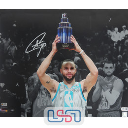Stephen Curry Warriors Signed Autographed 16x20 Photograph Photo USA SM BAS #3