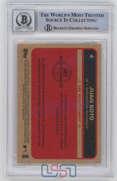 Juan Soto Nationals Signed Autographed 2019 Topps 582 Montgomery Club #4 BAS 10