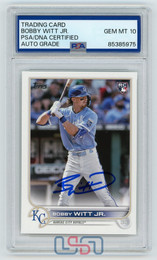 Bobby Witt Jr. Royals Signed 2022 Topps Complete Set RC #660 PSA/DNA GEM MT 10