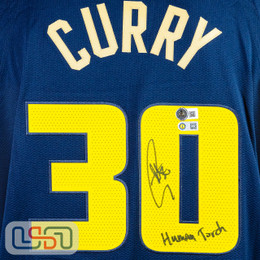 Stephen Curry GSW Signed "Human Torch" Navy Nike Authentic Jersey USA SM BAS Stephen Curry GSW Signed "Human Torch" Navy Nike Authentic Jersey USA SM BAS