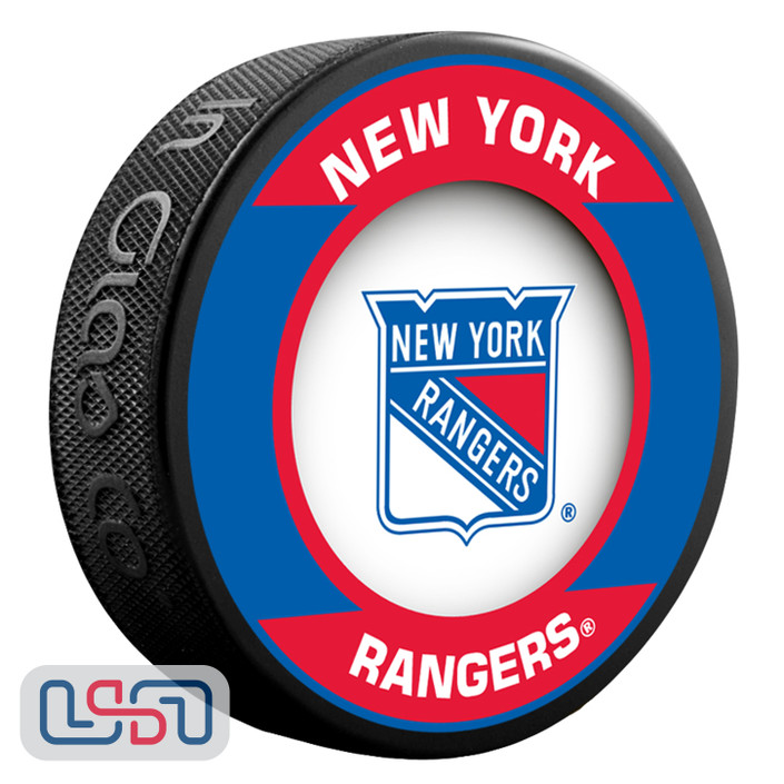New York Rangers Official NHL Retro Team Logo Souvenir Hockey Puck