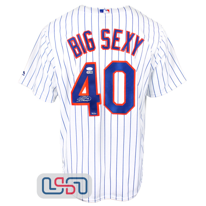 Bartolo Colon Signed Authentic White "Big Sexy" Mets Majestic Jersey JSA Auth