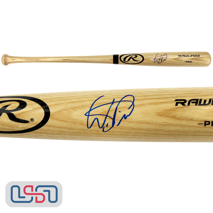 Wander Franco Rays Signed Autographed Rawlings Blonde Baseball Bat JSA Auth