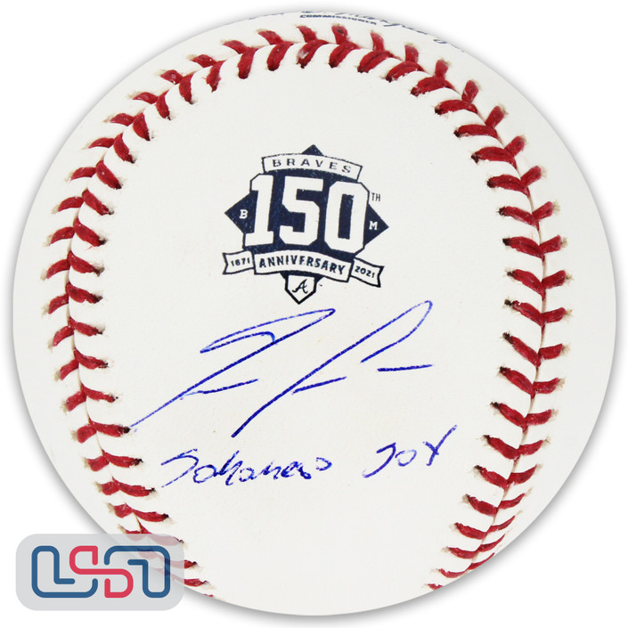 Ronald Acuna Jr. Signed "Sabanero Soy" Braves Anniversary Baseball JSA Auth