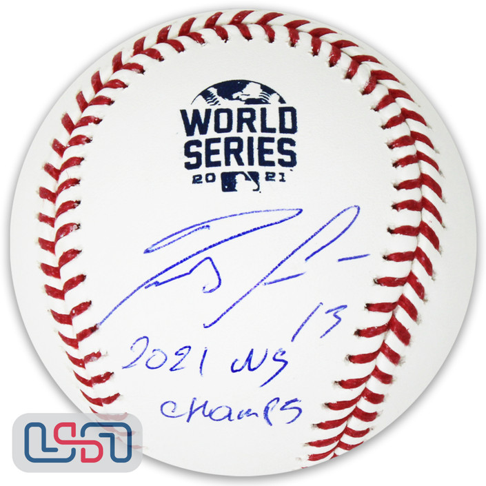 Ronald Acuna Jr. Braves Autographed "WS Champs" 2021 World Series Baseball JSA