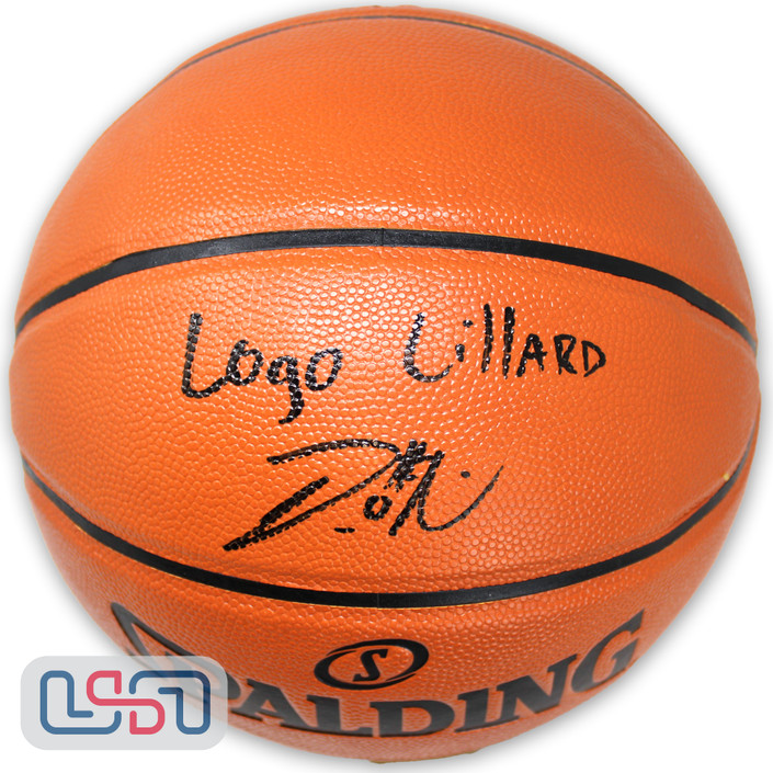 Damian Lillard Blazers Signed "Logo Lillard" I/O Spalding NBA Basketball JSA