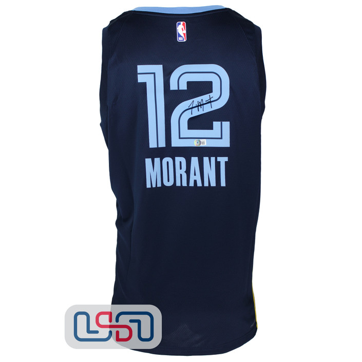 Ja Morant Signed Memphis Grizzles Swingman Nike Jersey BAS Auth