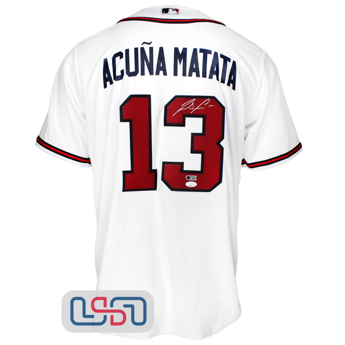 Ronald Acuna Jr. Signed White Braves Majestic Jersey JSA Auth Acuna Matata