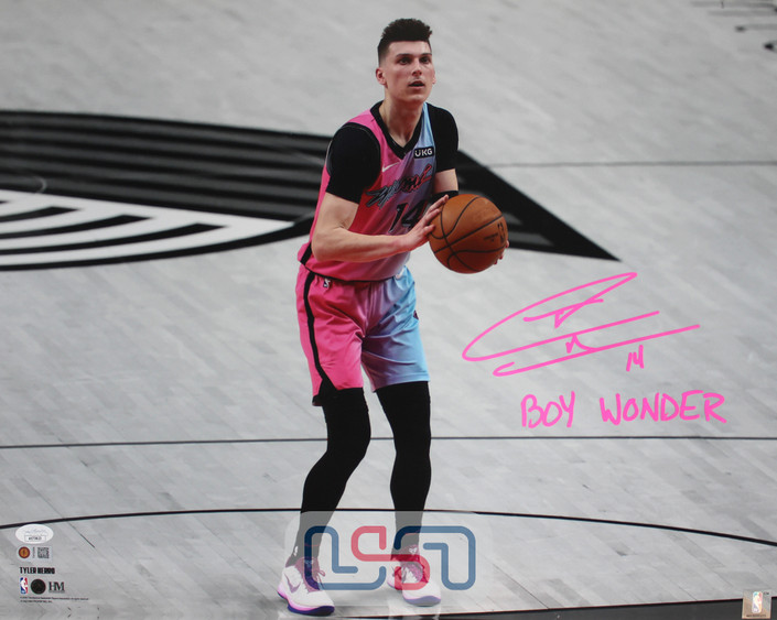 Tyler Herro Miami Heat Signed "Boy Wonder" 16x20 Photograph Photo USA SM