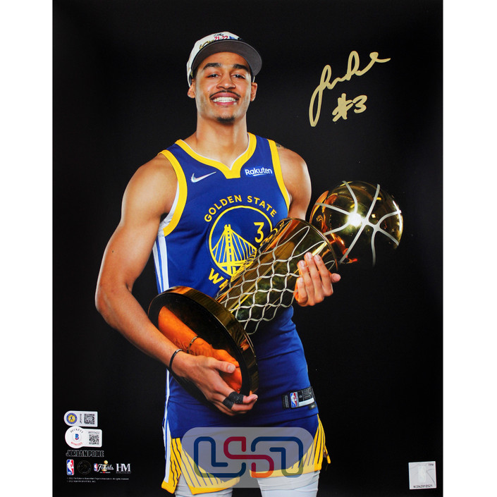 Jordan Poole Warriors Signed Autographed 11x14 Photograph Photo USA SM #3