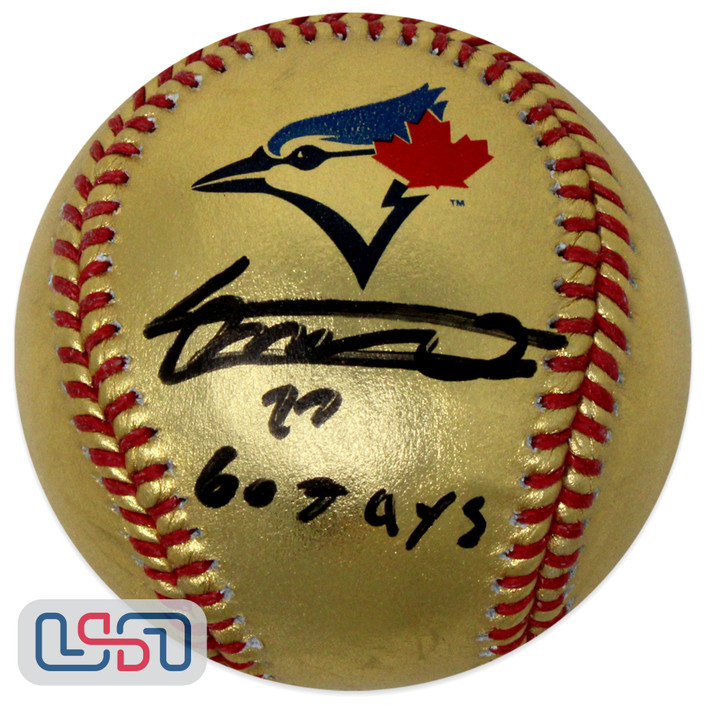 Vladimir Guerrero Jr. Signed Gold Blue Jays Logo Major League Baseball JSA #3