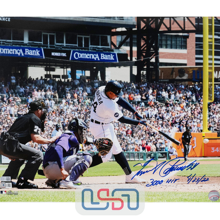 Miguel Cabrera Tigers Signed "3000 Hit 4/23/22" 16x20 Photograph Photo USA SM