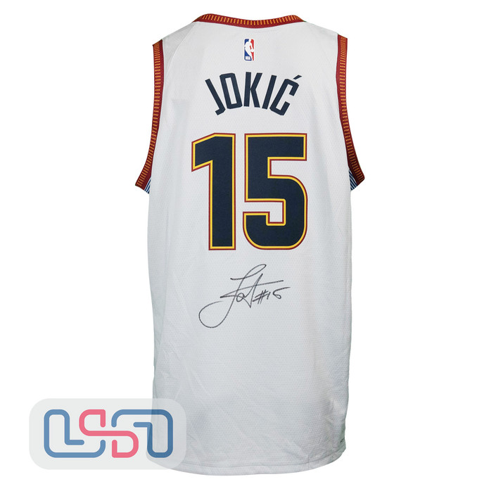 Nikola Jokic Signed Denver Nuggets City Edition Nike Swingman Jersey USA SM BAS