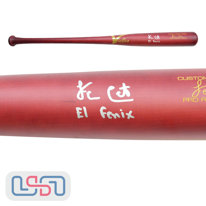 Felnin Celesten Mariners Autographed "El Fenix" Victus Game Model Bat USA SM BAS