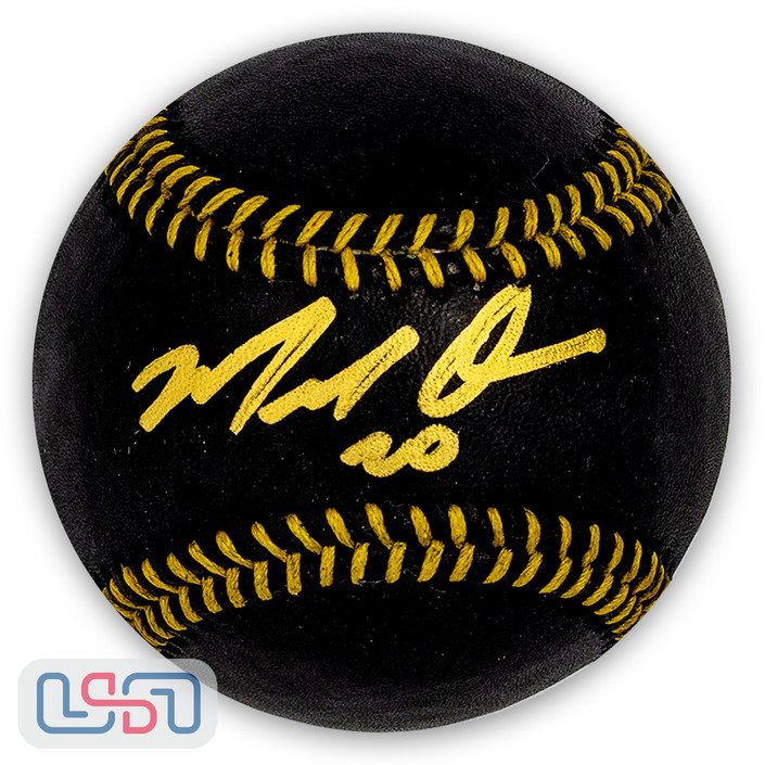 Marcell Ozuna Atlanta Braves Signed Black Official Major League Baseball BAS