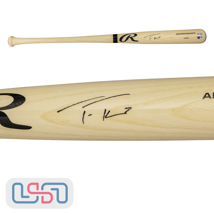 Trea Turner Phillies Signed Autographed Blonde Rawlings Bat USA SM BAS