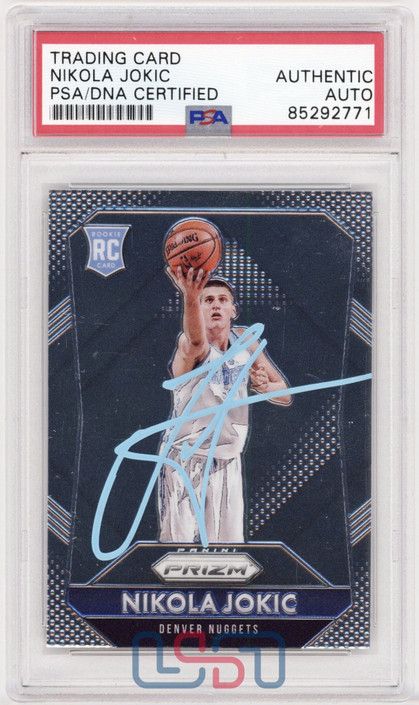 Nikola Jokic Denver Nuggets Signed Panini Prizm #335 Rookie