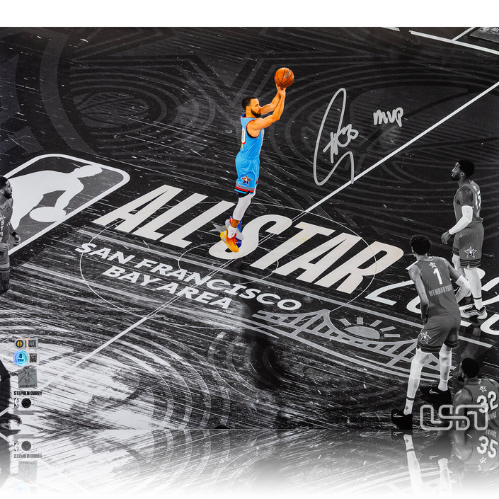 Stephen Curry Golden State Warriors Signed "MVP" 16x20 Photograph USA SM BAS