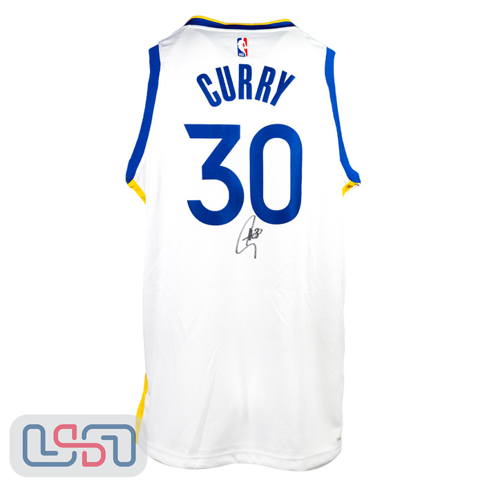 Stephen Curry Golden State Warriors Signed White Nike Swingman Jersey USA SM JSA