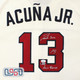 Ronald Jose Acuna Blanco Jr. Signed Full Name Cream Braves Nike Jersey JSA Auth