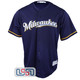 Christian Yelich Signed Autographed Majestic Replica Blue Brewers MLB Jersey JSA
