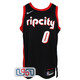 Damian Lillard Signed "Top 75, Logo Lillard" Blazers Swingman Nike Jersey JSA