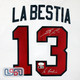 Ronald Acuna Jr. Autographed "La Bestia" White Braves Majestic Jersey JSA Auth