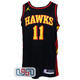 Trae Young Signed "1st Round 5th Pick" Hawks Black Nike Swingman Jersey USA SM