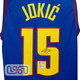 Nikola Jokic Signed Nuggets Blue Mile High Jordan Swingman Jersey USA SM BAS