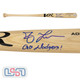 Thayron Liranzo Dodgers Signed "Go Dodgers!" Blonde Rawlings Bat USA SM BAS