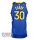 Stephen Curry Warriors Signed Nike Blue Icon Authentic Jersey USA SM BAS