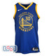Stephen Curry Warriors Signed Nike Blue Icon Swingman Jersey USA SM BAS