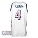 Stephen Curry Signed "Nuit Nuit" Nike Team USA White Swingman Jersey USA SM BAS