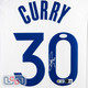 Stephen Curry Warriors Signed Nike White Swingman Jersey USA SM JSA LOA