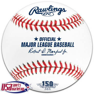 Cincinnati Reds 150th Anniversary Secondary MLB Rawlings Baseball - Boxed