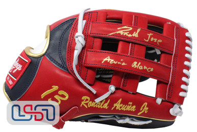 2023 Ronald Acuña Jr. Game-Used, Signed, Inscribed Nike Elite Batting Gloves  - USA Sports Marketing on Goldin Auctions