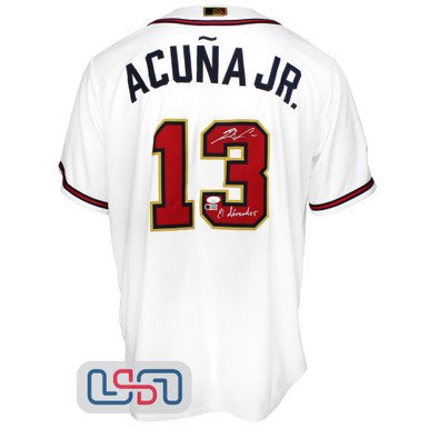 Ronald Acuña Jr. Signed Atlanta Braves Jersey Inscribed - Grey – More Than  Sports