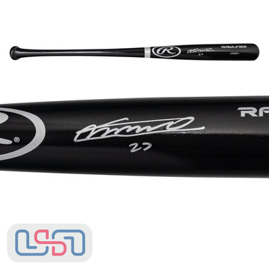 Vladimir Guerrero Jr. Blue Jays Signed Rawlings Black Baseball Bat