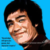 World Famous POPART Famous POP ART Bruce Lee Knowledge will give you power, but character respect Canvas Frame