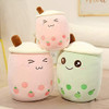 BOBA TEA Bubble Milk Tea Pillow Cushion Plush Pink Kawaii Strawberry