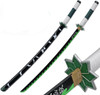 EA-SWORD Demon Slayer Kimetsu no Yaiba Sanemi Shinazugawa Cosplay Handmade Wooden Katana Nichirin Sword with PVC Sheath