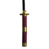 EA-SWORD One Piece Zoro Sandai Kitetsu Cosplay Bamboo Wooden Red Katana Sword with PVC Sheath 