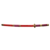 One Piece Zoro Sandai Kitetsu Cosplay Bamboo Wooden Red Katana Sword with PVC Sheath