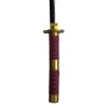 One Piece Zoro Sandai Kitetsu Cosplay Bamboo Wooden Red Katana Sword with PVC Sheath