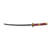 One Piece Zoro Sandai Kitetsu Cosplay Bamboo Wooden Red Katana Sword with PVC Sheath